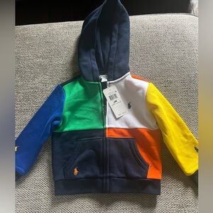 Ralph Lauren sweatshirt for toddler size 24month. Multi color. New!